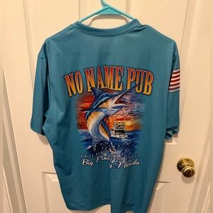 No Name Pub Teal Fish Graphic T-Shirt